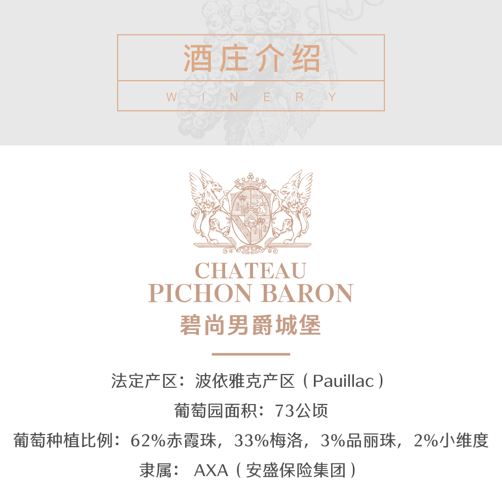 原装原瓶进口碧尚男爵城堡副牌干红葡萄酒14 Les Griffons De Pichon Baron 14 价格图片介绍 法国红葡萄酒 上酒中心 上海自贸区酒类跨境电商平台 原装原瓶进口碧尚男爵城堡副牌干红葡萄酒14 Les Griffons De Pichon Baron 14 价格图片介绍 法国红葡萄酒 上酒中心 上海自贸区酒类跨境电商平台