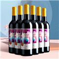 6支装口粮红酒法国原瓶进口婚庆喜庆商务宴请干红花悦葡萄酒750ml